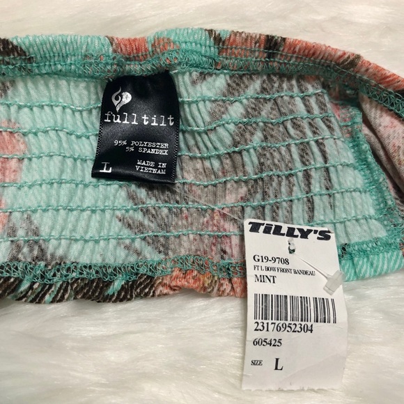 Full Tilt Tropical Floral Bandeau Top - Picture 6 of 6